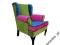 Angielski fotel USZAK Multi-Color  NOWY MODEL