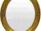 Lustro owalne w złotej ramie classic retro