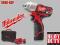 MILWAUKEE M12 BIW38-202C klucz udarowy 12V/2,0Ah