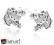 KOLCZYKI SREBRNE HELLO KITTY SREBRO 925 SWAROVSKI