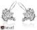 KOLCZYKI SREBRNE HELLO KITTY SREBRO 925 SWAROVSKI