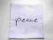Poduszka z napisem nadrukiem Peace