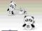 Manduri Kolczyki Swarovski Srebro 925 Panda