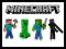 MINECRAFT Oryginalna Kolekcja 4 FIGURKI +akcesoria