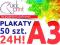 Plakat A3 50 szt. EXPRESS wysyłka 24h! plakaty 4-0