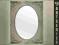 OWALNE LUSTRO RZEŹBIONE - SREBRNE - STYLIZOWANE