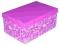 Pudełko ozdobne karton duży 45x30x21cm FIOLET
