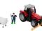 TRAKTOR MASSEY FERGUSON + FIGURKI FARMERA I OWCY