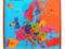BRIMAREX Drewniana Mapa Europy
