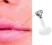 Kolczyk do wargi labret z kryształkiem 1.2/8/3.3mm