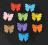 MOTYLE motylki SCRAPKA scrapki 2,5cm 100szt