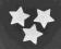 GWIAZDA gwiazdka SCRAPKA scrapki 2,5cm SREBRNE