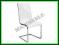 Krzesło metalowe H-133 białe chrom e.skóra SIGNAL