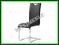 Krzesło metalowe H-790 czarne chrom e.skóra SIGNAL