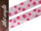TASIEMKA RYPSOWA, WSTĄŻKA RÓŻOWA 22MM KROPKI BIAŁE