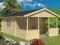 Domek drewniany 500 x 595cm taras rekreacyjny