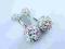 KOLCZYKI DO PĘPKA SWAROVSKI  AB CRISTAL  10mm  P37