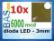 Dioda LED 3mm _ biała _ 6000mcd _ 10 szt