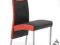 Krzesło K51 CZARNO CZERWONY Eco-Skóra Aluminium