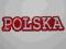 Naszywka prasowana napis Polska Poland orzeł godło