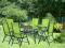 ALUMINIOWY zestaw STÓŁ 6 regulowanych krzeseł 001