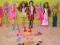 BARBIE,KEN lalki 6szt +buty łyżwy suknie wózek %%