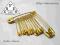 Agrafki, Złote. Komplet 12 szt. 4 roz. SB MIX. 012