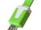 KABEL MICRO USB PŁASKI ZIELONY HQ