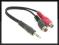 Kabel Jack 3,5mm wtyk / RCA gniazdo x2 stereo 0,2m