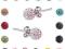 Kolczyki shamballa kryształy Swarovski cyrkonia