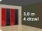 SYSTEM DRZWI PRZESUWNE ALU zest. na 3m/4skrz
