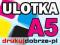 ULOTKA A5 5000szt.ULOTKI DWUSTRONNE.KURIER GRATIS!