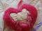 Pluszowe serduszko  różowe ze słonikiem WALENTYNKI