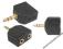 rozdzielacz JACK 3,5mm stereo - 2 jack GOLD HQ KRK