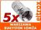 WTYK ZŁĄCZE F 7,2MM DO TV SAT DVB-T 5SZT 1381A