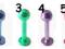 labret do wargi brody różne kolory kulka 1.2/8/3mm