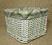 kosz szuflada g433 biały koszyk wiklinowy 18x25x23
