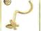 Złoty kolczyk do nosa 1 mm