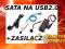 ADAPTER PRZEJŚCIÓWKA SATA USB 2.0 +ZASILACZ+KABEL