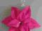 STORCZYK OZDOBNY WYKONANY Z SATYNY RÓŻOWY OZDOBA