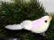 Ptak ptaszek z cekinów dekoracja na choinkę