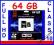 Karta 64GB micro SDXC Full HD klas10 EXTREM OKAZJA