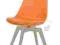 Krzesło Gina Pomarańczowe, Bess Drewniane Białe Pr