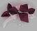 KWIAT OZDOBNY WYKONANY Z SATYNY BORDOWY Z OZDOBAMI