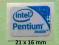 Naklejka Pentium 21 x 16 mm - Naklejki nowe !!!!