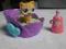 Littlest Pet Shop LPS zestaw kotek koszyk butelka