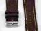 Pasek skórzany roz.28 brązowy z przeszyciem