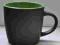 kubek ceramiczny Kl.A+ kolor czarno-zielony