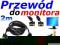 Kabel przewód 2m VGA D-SUB do monitora CRT LCD LED