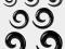 Zestaw- 10 spiral akrylowych od 1.6 mm do 12 mm